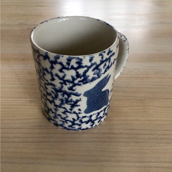 Vintage Bunny Rabbit Mug Coffee Tea Sponge ware Lucky - Picture 3 of 7